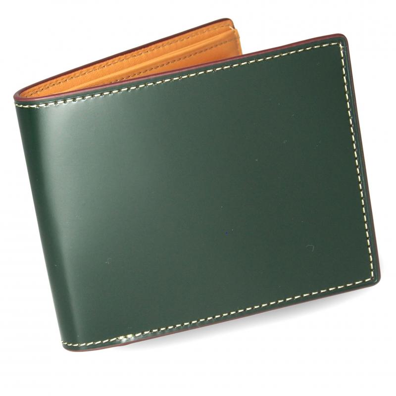 二つ折り財布 |  コードバン  CORDOVAN KWG-111 green グリーン