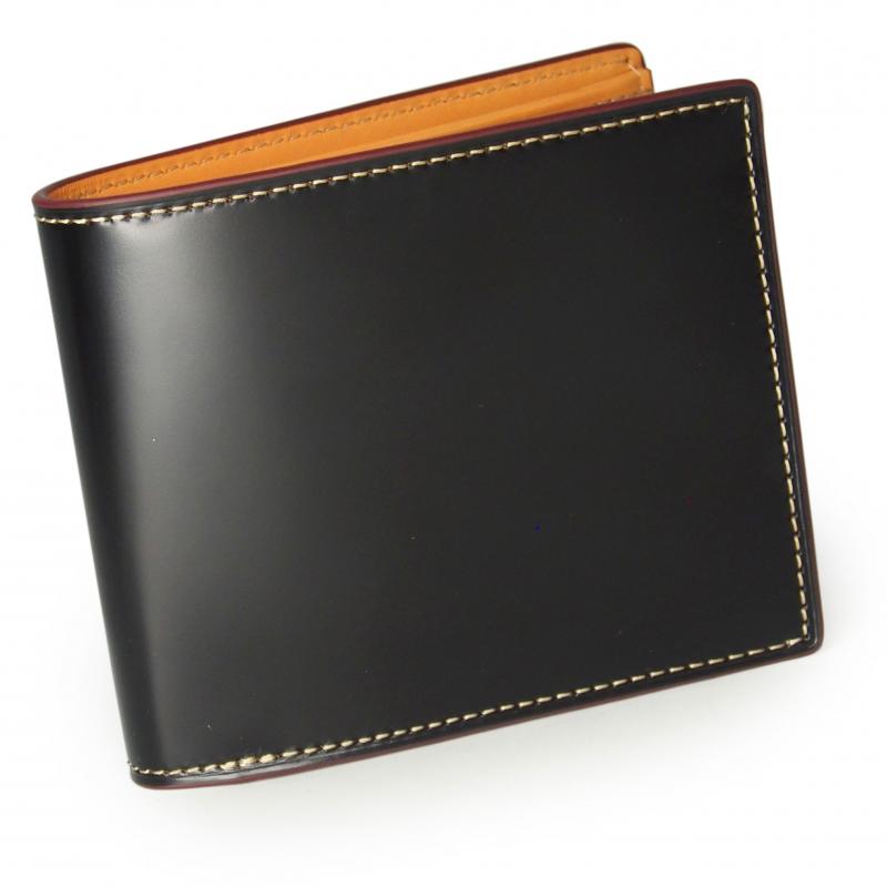 二つ折り財布 |  コードバン  CORDOVAN KW-111 BLACK ブラック