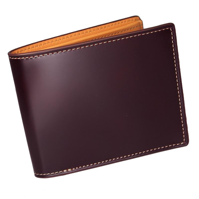 二つ折り財布 |  コードバン  CORDOVAN KWG-111 burgundy バーガンディ
