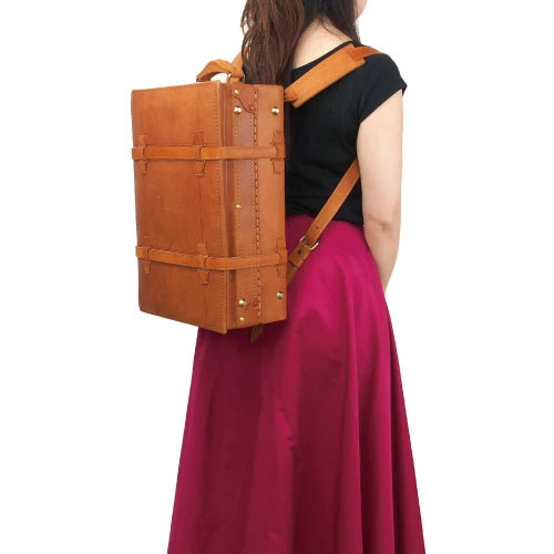 牛革トランクリュック