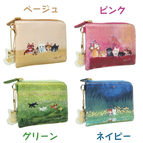 渡辺あきお コンパクト 財布 猫 ネコ