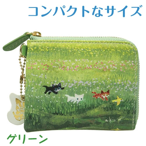 渡辺あきお コンパクト 財布 猫 ネコ