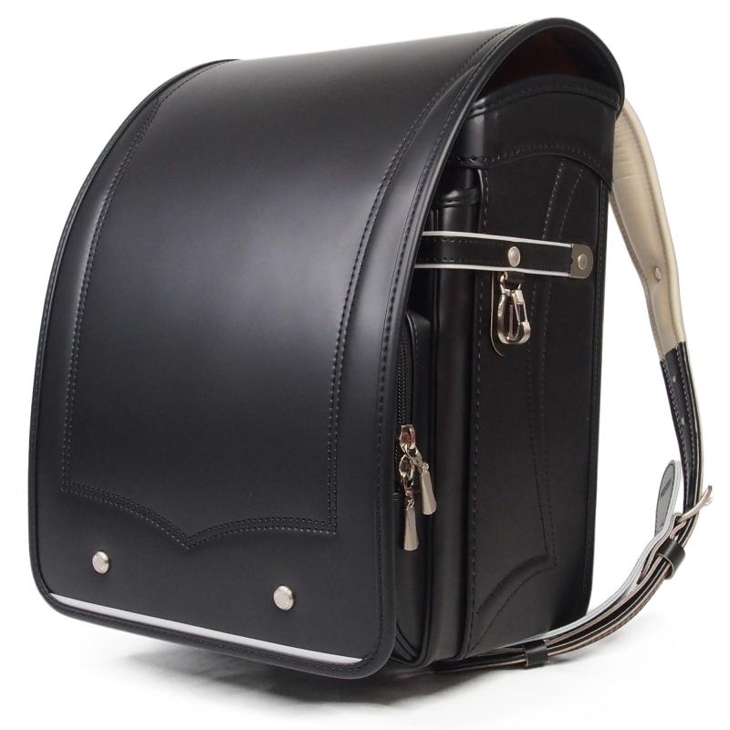 リーブル  最高級コードバン 本革ランドセル 男の子向け フラットキューブ A4フラットファイルサイズ対応 KIDsAMI(キッズアミ) 30027 日本製(Made in Japan) 　クロ