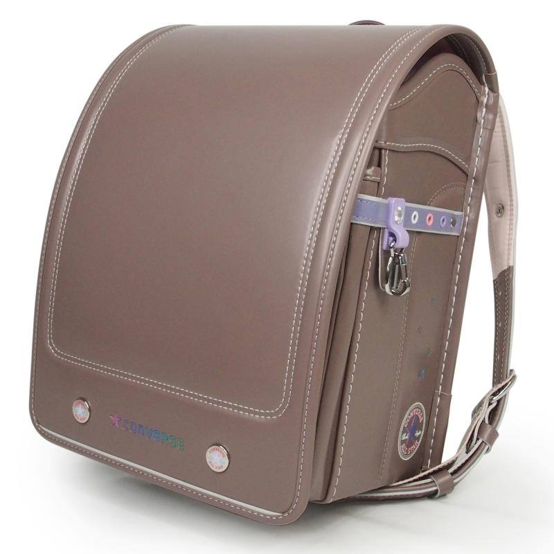 【即納】ランドセル コンバース (ALL STAR MODEL) CV-01 クラリーノ タブレット収納付  女の子向け A4フラットファイル対応  学習院型 6年保証 日本製(Made in Japan) 30030 ココア x ライラック/ホワイトステッチ