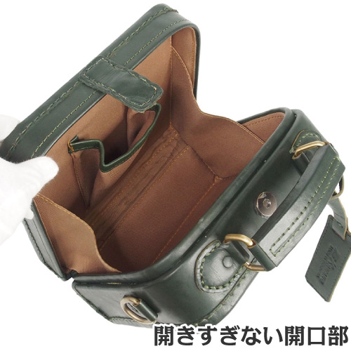 ヌメ革 スクエア型バッグ