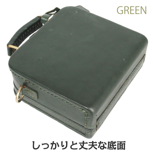 ヌメ革 スクエア型バッグ
