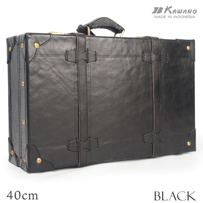 カワノバッグヌメ革トランクブラック40cm;