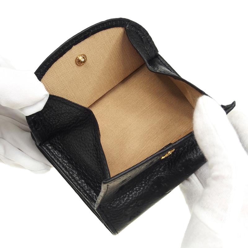 カワノバッグ / 二つ折り財布 ミニ財布 牛革 本革 猫柄型押し BOX型