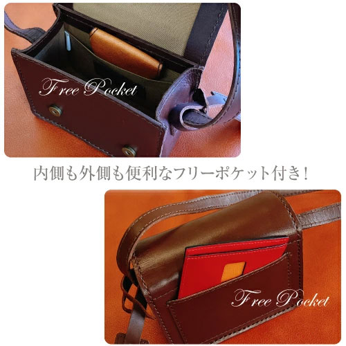 ヌメ革 ショルダーバッグ ポシェット