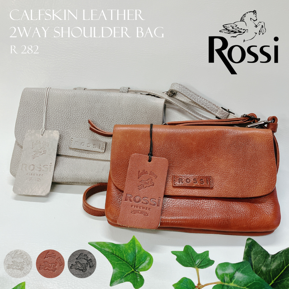 ブルーノロッシ Bruno Rossi イタリア製 本革 2WAY ショルダーバッグ ヴィンテージ R 282